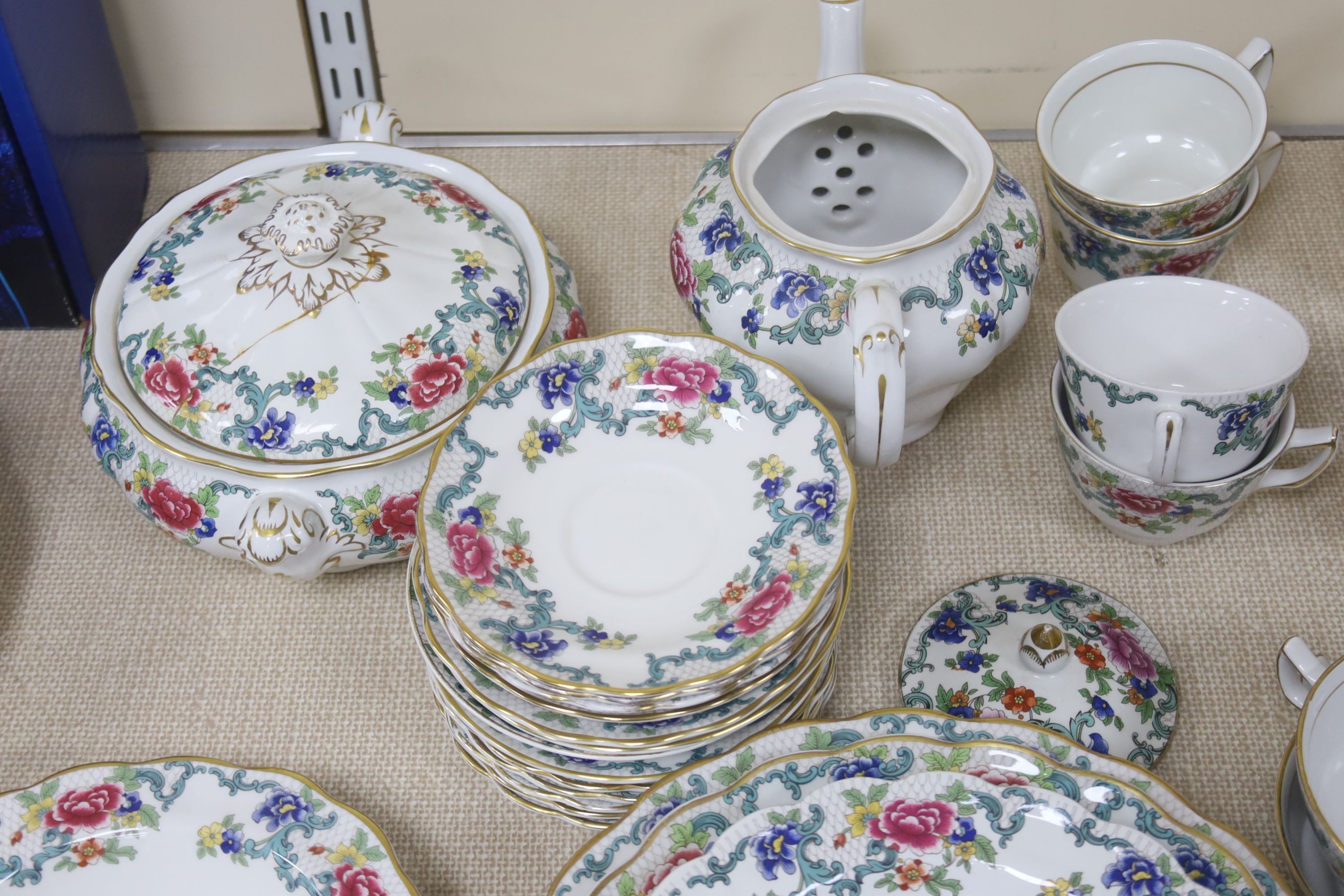 A Booths Floradora pattern part dinner service